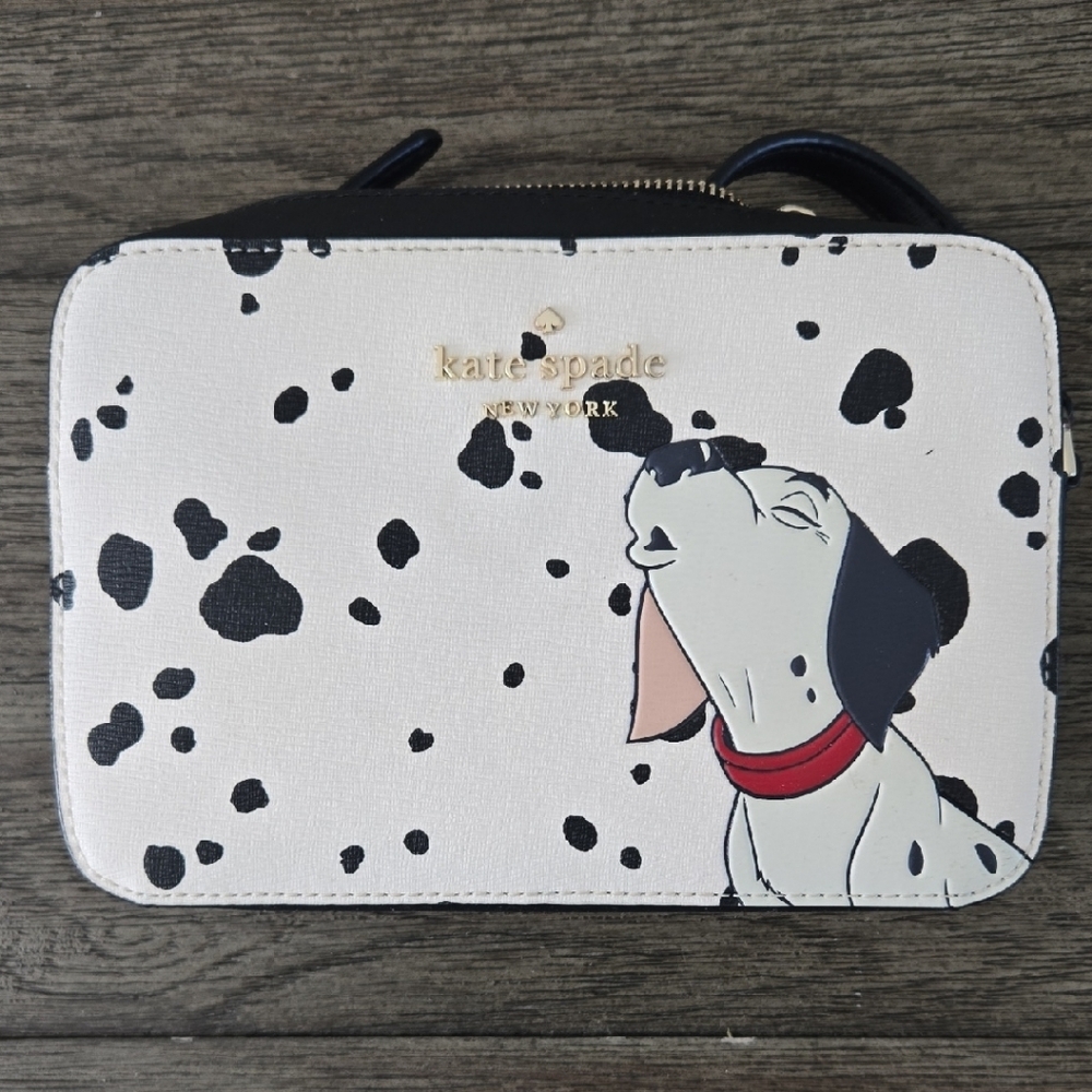 Kate Spade Dalmatian Print Crossbody with Red Accent
